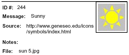 Message: Sunny icon from State University of New York - Geneseo