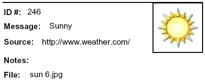 Message: Sunny icon from weather.com