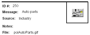 Icon Message: Auto parts