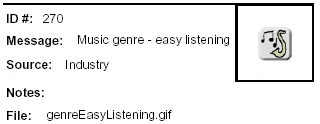Icon Message: Music genre - easy listening