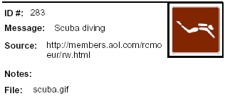 Icon Message: Scuba diving