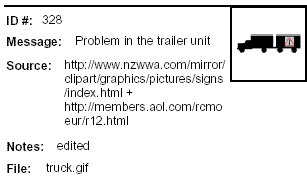 Icon Message: Problem in the Trailer Unit