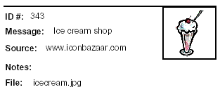 Icon Message: Ice cream shop