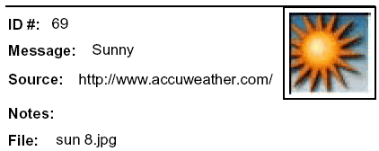 Message: Sunny icon from accuweather.com