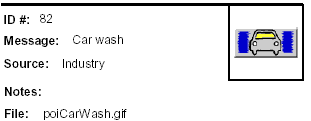 Icon Message: Car Wash. 