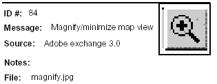 Icon Message: Magnify/minimize map view