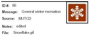 Icon Message: General winter recreation (Clip art of snowflake)