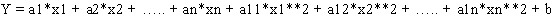 Equation 6. Non-linear regression equation. Click here for more information.