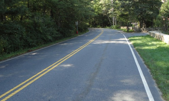 Figure 182. Photo. Road surface upgrades. This figure shows an example of road surface upgrades. Road surface upgrades are pavement resurfacing projects, mainly performed to support the structural strength of the roadway.