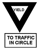 Figure 17. Signs used at Maryland roundabouts.
