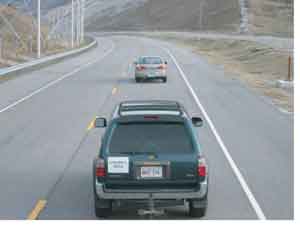 Photo. Slow lead vehicle. Click here for more detail.
