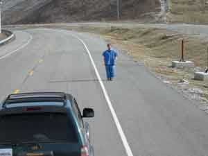 Photo. Object: pedestrian, denim clothing, right (BlueRT). Click here for more detail.