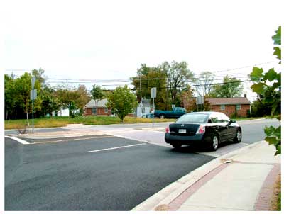 Figure 7. Roundabout exit in baseline configuration. Click here for more details