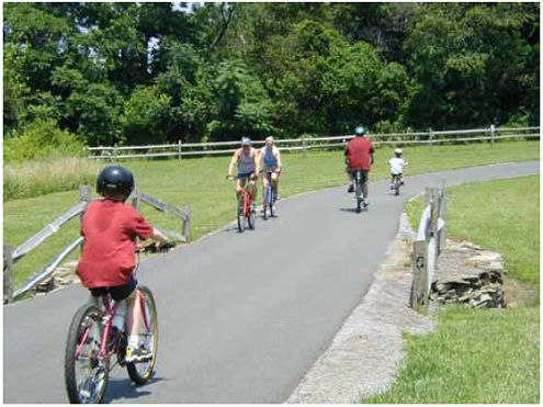 There are many economic benefits to building bicycle and pedestrian facilities like this shared-use path.