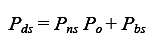 equation 41: P subscript DS equals P subscript NS times P subscript O plus P subscript BS.