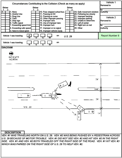 Figure 139. North Carolina Crash Report—Number 8