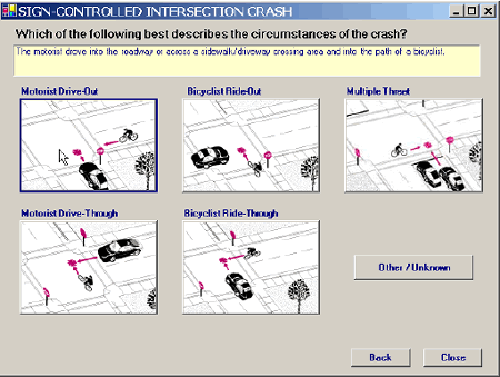 Click on motorist drive-out, which most appropriately describes the circumstances of the crash.