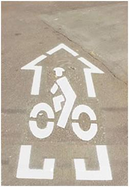 Photo. Bike-in-house marking. Click here for more information.