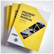 The Highway Safety Manual is pictured, displaying a cover with text and pictures.