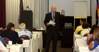 James Lukaszewski speaking to transportation managers