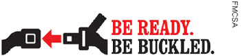 The Be Ready. Be Buckled. campaign logo.