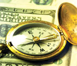 Photo: Pocket watch and currency