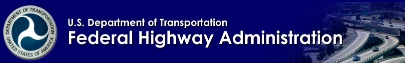 U.S. Department of Transportation Federal Highway Administration logo.