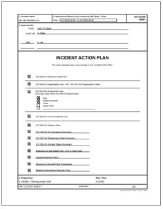 Image of an Incident Action Plan form.