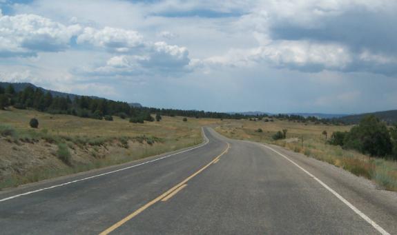 photo of a two lane road