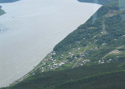 Aerial view of Ruby, Alaska