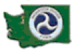 Green Washingtion State with Department of Transportation Emblem