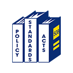 Books labeled Policy, Standards and Acts