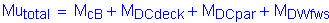 Formula: Mu subscript total = M subscript cB + M subscript DCdeck + M subscript DCpar + M subscript DWfws