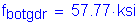 Formula: f subscript botgdr = 57 point 77 ksi