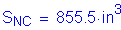 Formula: S subscript NC = 855 point 5 inches cubed