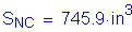 Formula: S subscript NC = 745 point 9 inches cubed