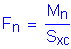 Formula: F subscript n = numerator (M subscript n) divided by denominator (S subscript xc)