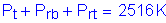 Formula: P subscript t + P subscript rb + P subscript rt = 2516 K