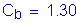 Formula: C subscript b = 1 point 30