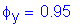 Formula: phi subscript y = 0 point 95