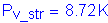 Formula: P subscript v_str = 8 point 72 K