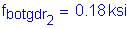 Formula: f subscript botgdr subscript 2 = 0 point 18 ksi