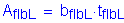 Formula: A subscript flbL = b subscript flbL times t subscript flbL