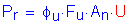 Formula: P subscript r = phi subscript u times F subscript u times A subscript n times U