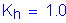 Formula: K subscript h = 1 point 0