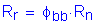 Formula: R subscript r = phi subscript bb times R subscript n