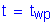 Formula: t = t subscript wp