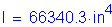 Formula: I = 66340 point 3 inches superscript 4