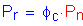 Formula: P subscript r = phi subscript c times P subscript n