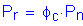 Formula: P subscript r = phi subscript c times P subscript n